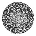 Pulse Pacemaker Icon Round Bubble Collage