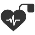 Pulse Pacemaker Vector Icon Flat Illustration