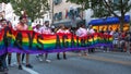 ORLANDO, FLORIDA - NOV 12, 2016 - Pulse Parade - Activists remember Pulse nightclub victims and march with a Gays Against Guns ban Royalty Free Stock Photo