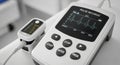 Pulse Recording Device with Finger Sensor Royalty Free Stock Photo