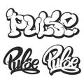 Pulse vector logo. bubble gum. icons silhouette set Royalty Free Stock Photo