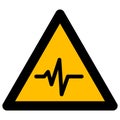 Pulse Warning Vector Icon Flat Illustration Royalty Free Stock Photo