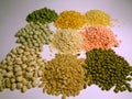 Pulses legumes pea gram lentils beans