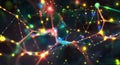 Pulsing signals between nerve cells inside a neuronal network