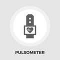 Pulsometer icon flat