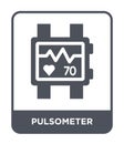 pulsometer icon in trendy design style. pulsometer icon isolated on white background. pulsometer vector icon simple and modern