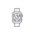 Pulsometer linear icon concept. Pulsometer line vector sign, symbol, illustration.