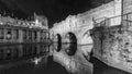 Pulteney Bridge in Bath by night Royalty Free Stock Photo