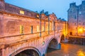 Pulteney Bridge spanning the River Avon, in Bath England