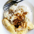 Pulut Durian & x28;gultanious rice with durian& x29;