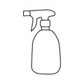 Pulverizer icon. Spray. Hairdressing equipment line sketch.Hand drawn doodle vector illustration