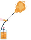 Pulverizer spray bottle with smoke vector design