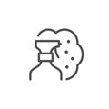 Pulverizer spray line outline icon