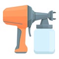 Pulverizer sprayer icon cartoon vector. Spray gun