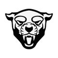 Puma head sign. Design element for sport team logo, emblem, badge, mascot.