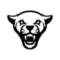 Puma head sign. Design element for sport team logo, emblem, badge, mascot.