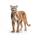 Puma isolated on white created with Generative AI Royalty Free Stock Photo