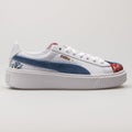 Puma Platform Hyper Embellished white and blue sneaker Royalty Free Stock Photo