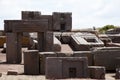 Puma Punku Stone Blocks - Bolivia Royalty Free Stock Photo