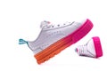 Puma sneakers on a white background. Sports concept. Close-up