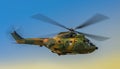 Puma Socat IAR 330 helicopter , Romania Air Force Royalty Free Stock Photo