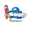 Plumber cartoon flag honduras in with mascot