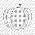 Pumkin adult coloring book page