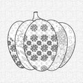 Pumkin adult coloring book page