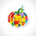 Pumkin bubbles colorful sticker