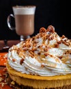 Pumkin Pie Cheese Cake with Latte Coffee