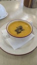 Pumking soup for dinner Royalty Free Stock Photo