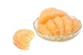 Pummelo fruit,thai fruit isolated on a white background.