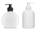 Pump bottle white plastic mockup, soap, gel lotion