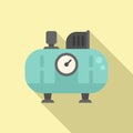 Pump compressor icon flat vector. Air machine