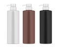 Pump Dispenser Bottle Set. 3d Cosmetic Product Can