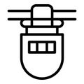 Pump equipment icon, outline style