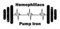 Hemophiliacs Pump Iron funny Royalty Free Stock Photo