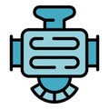 Pump irrigation icon vector flat Royalty Free Stock Photo