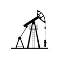 Pump Jack icon vector. Oil illustration sign. Oil Drilling symbol. Oil Pumping logo.