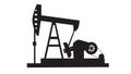 Pump Jack Oil Crane.Simple concept using line drawing to depict dirty energy resources