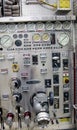 Pump panel on fire truck Royalty Free Stock Photo
