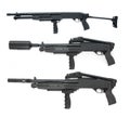 Pump rifle collection Royalty Free Stock Photo