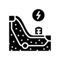 pumped hydro energy glyph icon vector illustration
