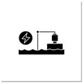 Pumped storage station glyph icon