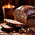 pumpernickel bread freshly baked bread, food staple for meals