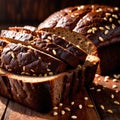 pumpernickel bread freshly baked bread, food staple for meals