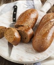 Pumpernickel buns. Royalty Free Stock Photo