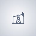 Pumping station , Extraction of oil , vector best flat icon Royalty Free Stock Photo