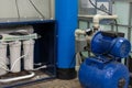 Pumping station for household fresh water treatment