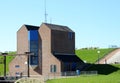 Pumping station Nordpolderzijl Noordpolderzijl in the province of Groningen, the Netherlands. Dam on the North Sea Royalty Free Stock Photo